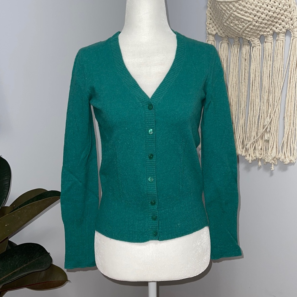 Benetton Wool Cardigan in green XS